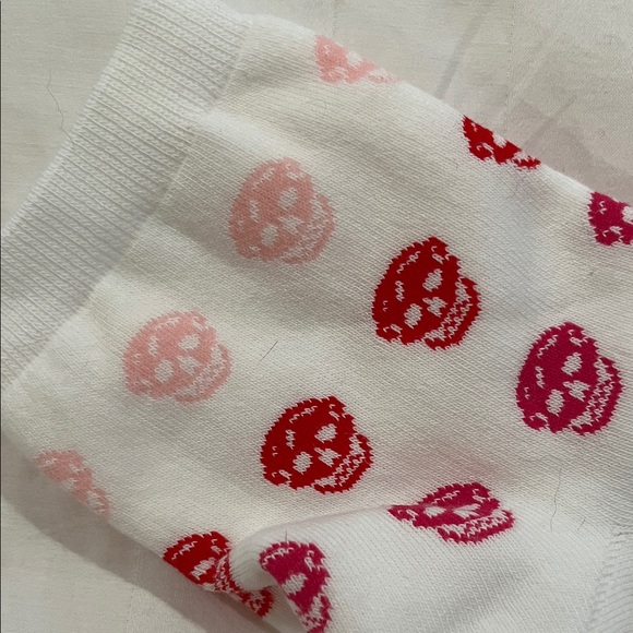 Alexander McQueen White Socks with Multicolor Skull Pattern - Picture 5 of 5
